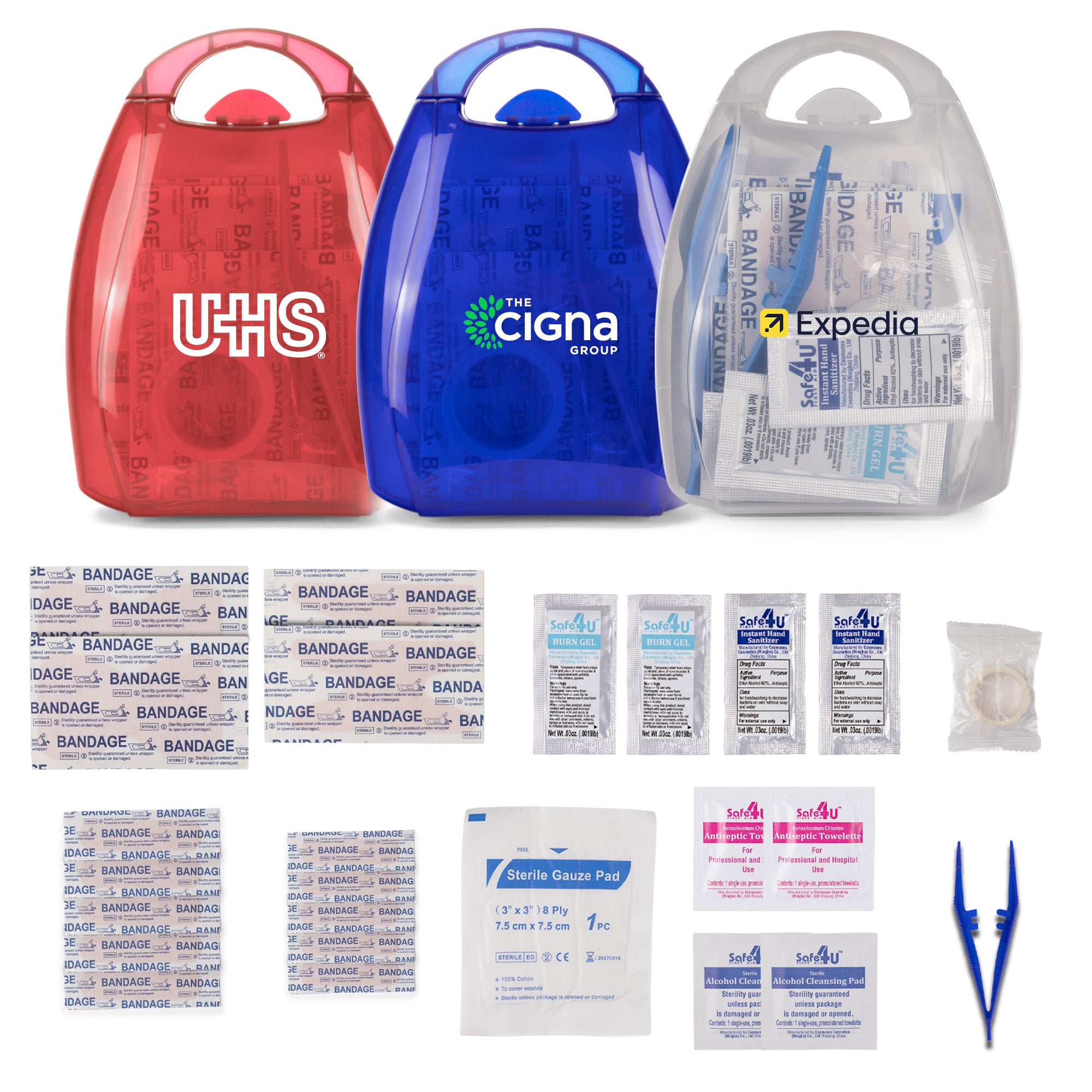 25pc Medium First Aid Kit in Press-Open Case – High Caliber Line