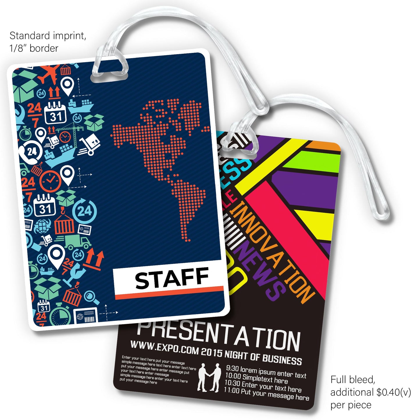 Imprinted Medium Luggage Tag