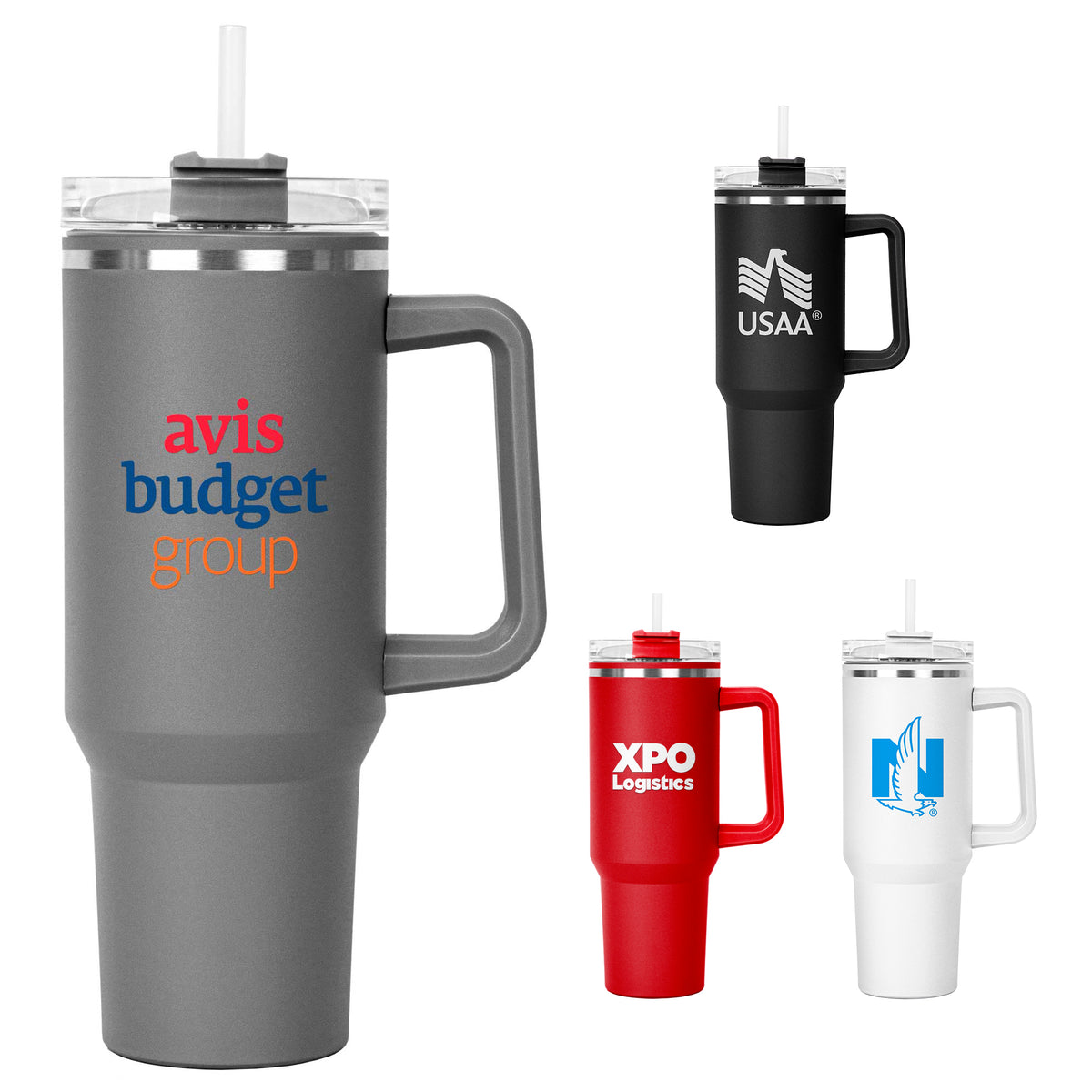 Hippo Lite Mug & Straw Lid 40 oz.