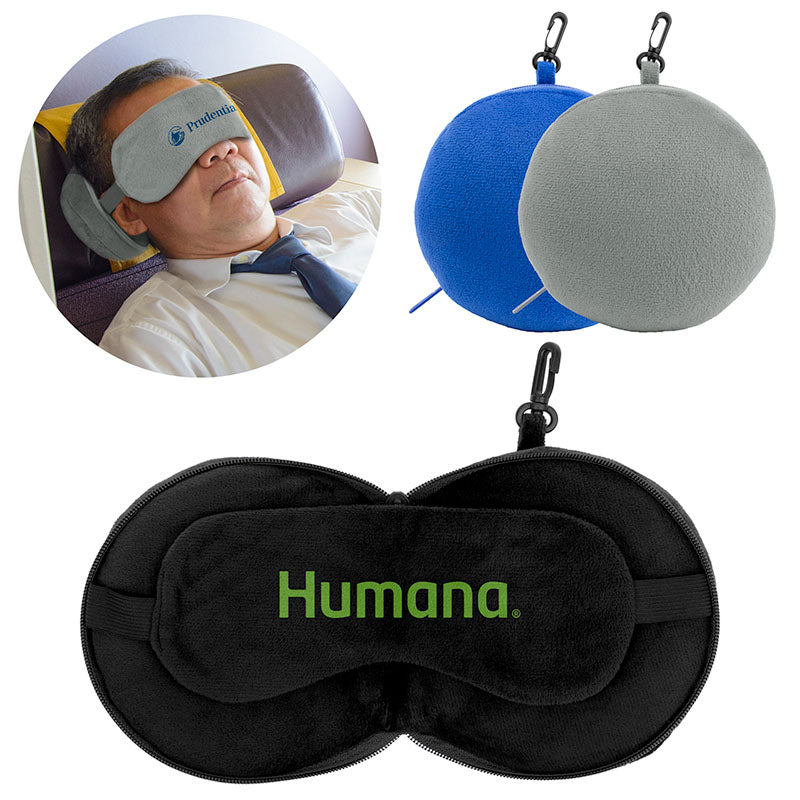 ComfyCloud 2 in 1 Travel Pillow with Sleep Mask High Caliber Line