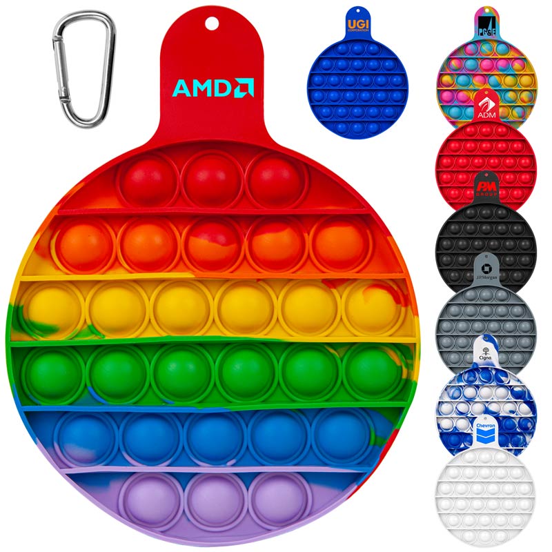 Round Fiddle Popper Silicone Sensory Fidget Toy