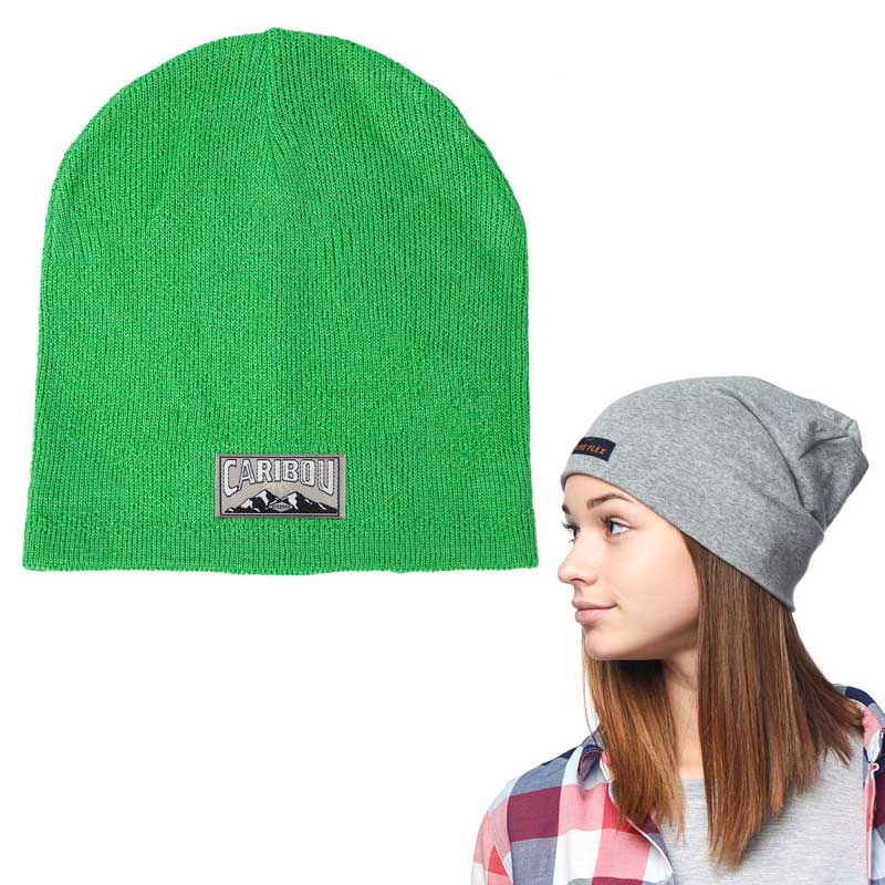 Solid Color Embroidered Acrylic Beanie - A great option for providing warmth and comfort when you need it. The beanie comes in one solid color, PMS matched to your liking. Choose an embroidered imprint, or woven patch. Add a pom-pom for an additional cost and a 3-inch cuff at no additional cost. 