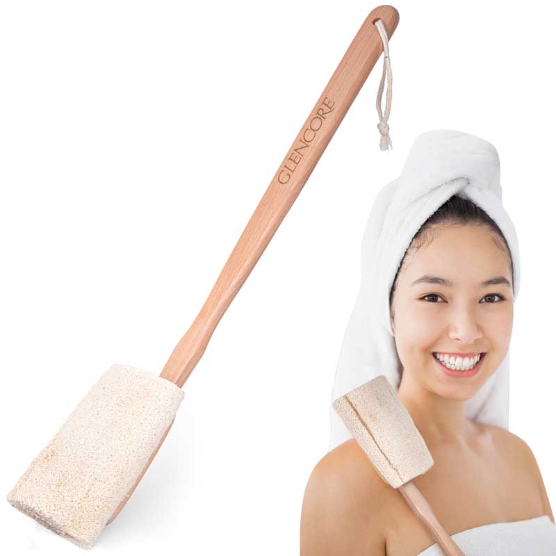 Loofah Bath Brush - An incredibly-handy loofah bath brush, great for exfoliating and massaging your back in the bath. The handle is constructed of sustainable bamboo. (The color/texture of the engraving will vary from piece to piece due to the nature of the material.)