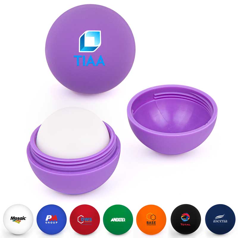 Lip Balm Ball - A great way to keep those lips protected from the exposure to wind, sun, and cold. The lip balm is an all-natural vanilla flavored non-SPF moisturizer. Available in 8 fun colors. Melting will occur if temperature exceeds 100 degrees Fahrenheit.