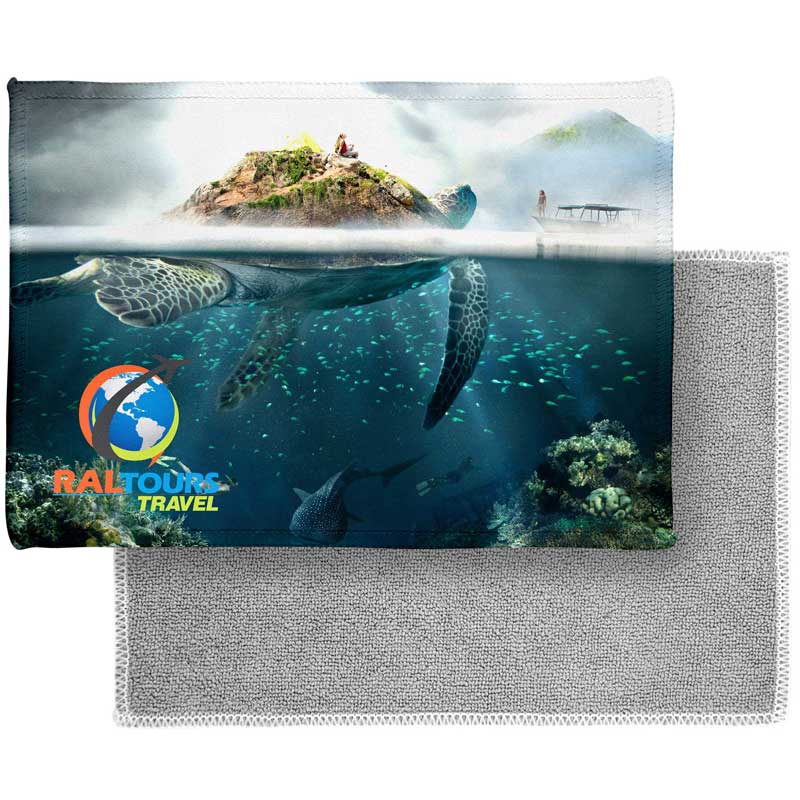 5x7 Microfiber Terry Towel - 400GSM - Sublimation - Premium 400 gram microfiber cleaning cloth. Dual sided so the plush side cleans and the smooth side polishes. Great for all smart phones devices, camera lenses, computer screens and TV's.