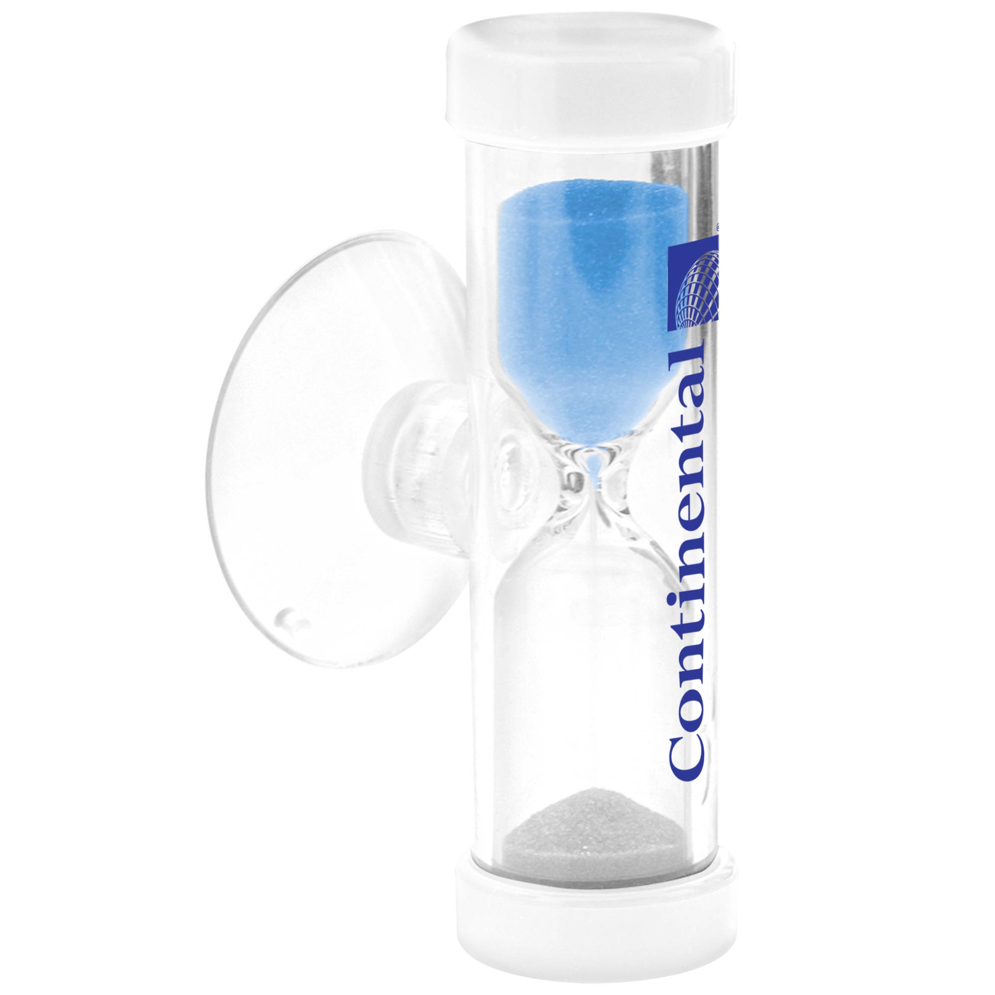 5 Minute Sand Timer - Promote water conservation by limiting shower times in a fun manner. Attach the separate suction cup to the shower surface. Optional waterproof imprintable disk available to visualize the promotion. Great opportunity to advertise your company in good taste. Add a Full Color Diameter Insert Full Color print ONLY the front side. 4-inch diameter Insert goes behind the timer/in front of the suction cup.