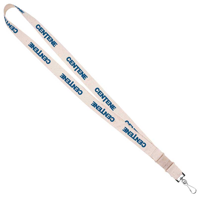 3/4" Cotton Fast Track Lanyard - A 36-inch lanyard made of cotton. Features a wheat straw breakaway attachment and metal j-hook, or Bulldog attachment.