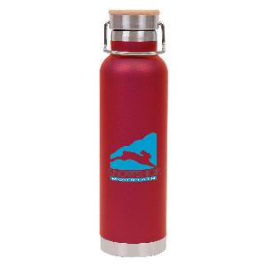 22 oz Double Wall Stainless Steel Vacuum Water Bottle w/Bamboo Lid And Copper Lining - Double-wall, vacuum insulated, 18/8 stainless steel, is copper lined and powder coated. Copper-lining keeps drinks cold for up to 24 hours and keeps drinks hot for up to 12 hours. Comes with a convenient Bamboo lid. Our eco friendly bottles are free of single use plastics: We have now eliminated all single use plastic packaging materials on our powder coated reusable bottles.