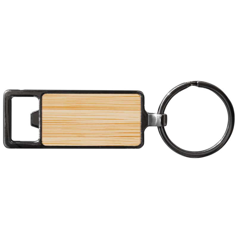 Bamboo Key Chain Bottle Opener