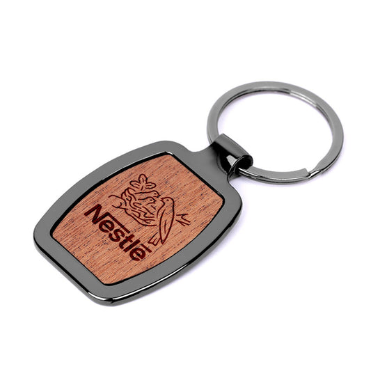 Revere Oval Wood Key Chain