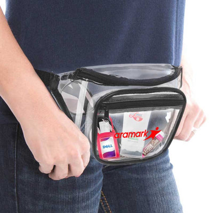 Two Pocket PVC Fanny Pack w/ Zipper