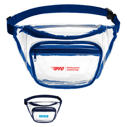 Two Pocket PVC Fanny Pack w/ Zipper