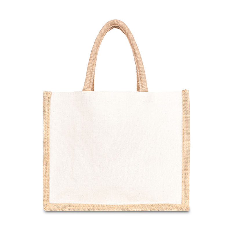 Jute Cotton Tote w/ Jute Webbing Handle