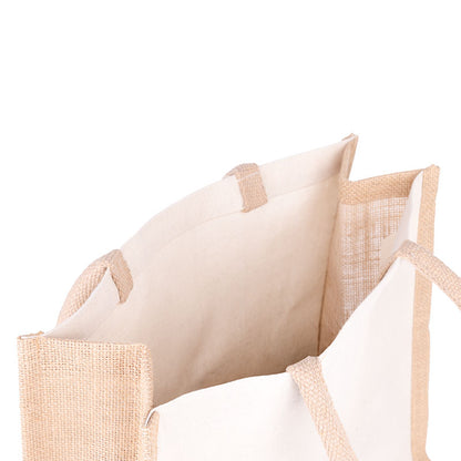 Jute Cotton Tote w/ Jute Webbing Handle