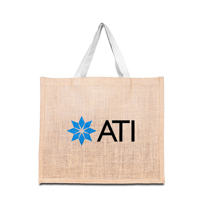 10oz. Jute Tote Bag with Cotton Webbing Handle