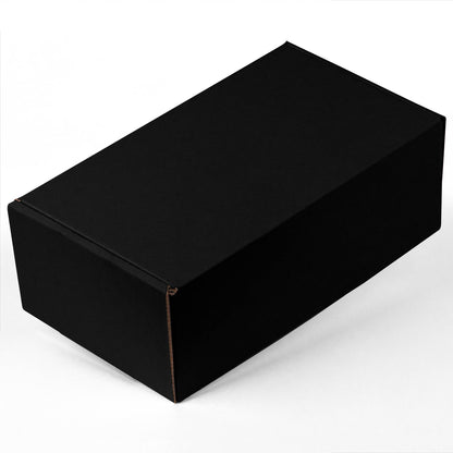 Screen Printed Corrugated Box Medium Box 11x6.5x4 For Mailers, Gifting And Kits / (Black Box Print, 1/0, Matte)