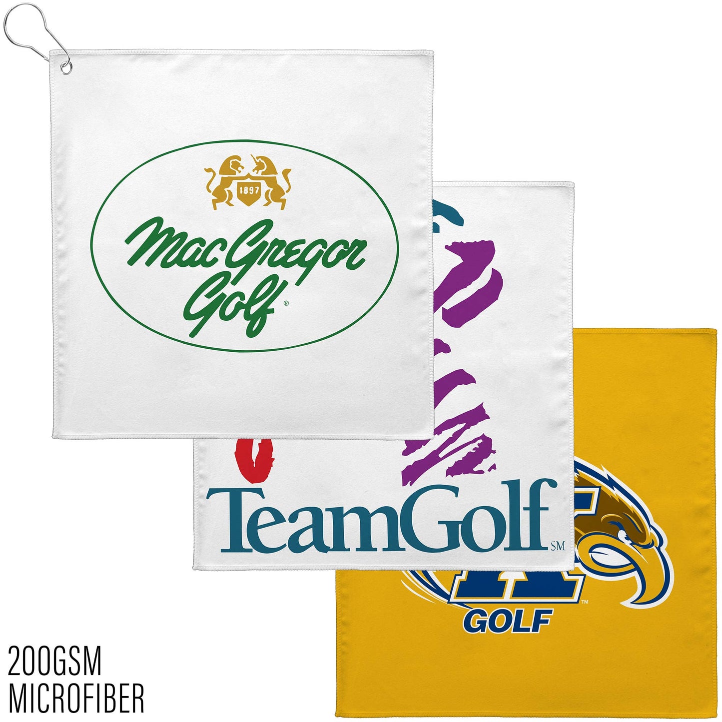 12x12 Golf Towel w/Grommet 200GSM