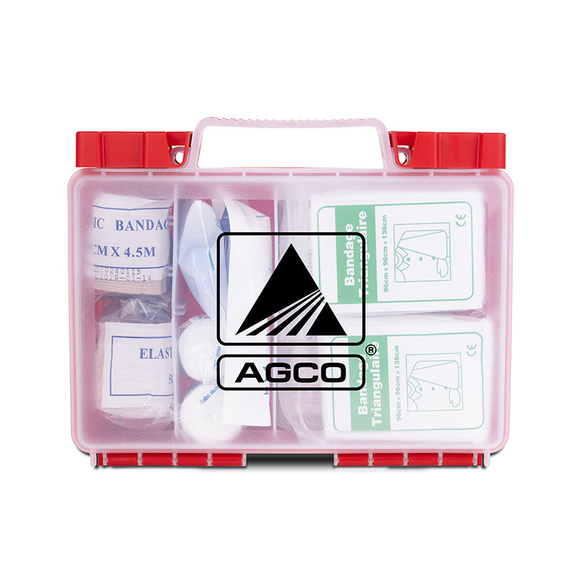 86pc OSHA Compliant First Aid Kit in Clear Hard Case