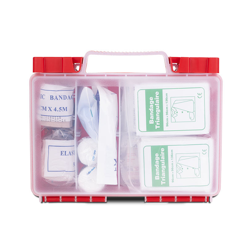 86pc OSHA Compliant First Aid Kit in Clear Hard Case