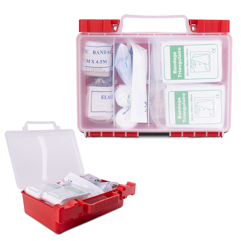 86pc OSHA Compliant First Aid Kit in Clear Hard Case