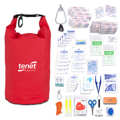 92pc OSHA Compliant First Aid Kit with Water Proof Dry Bag