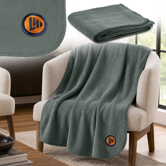 260g Anti-Pill Embroidered Fleece Throw Blanket 50” x 60”