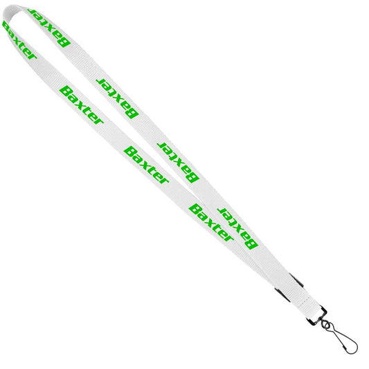 3/4" Original Fast Track Lanyard with Black J-Hook - White