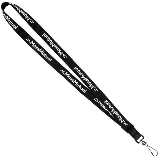 3/4" Original Fast Track Lanyard with Black J-Hook - Black