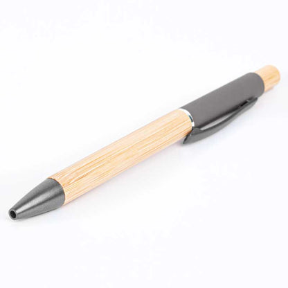 Bamboo Barrel Pen with Gun Metal Clip - Gray P706-07