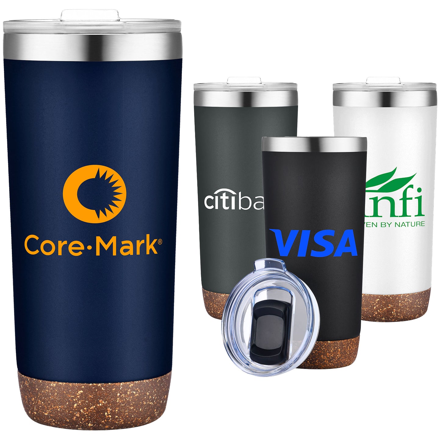22oz. Vacuum Insulated SS Tumbler with Cork Bottom