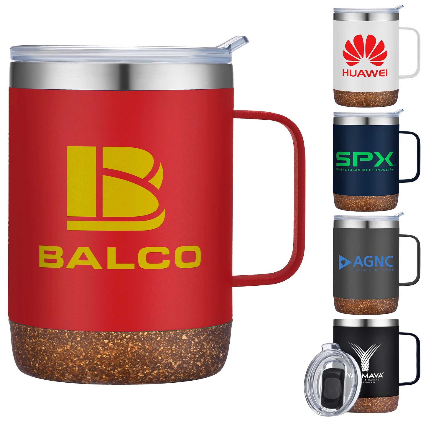 12oz. Vacuum Insulated SS Mug with Cork Bottom