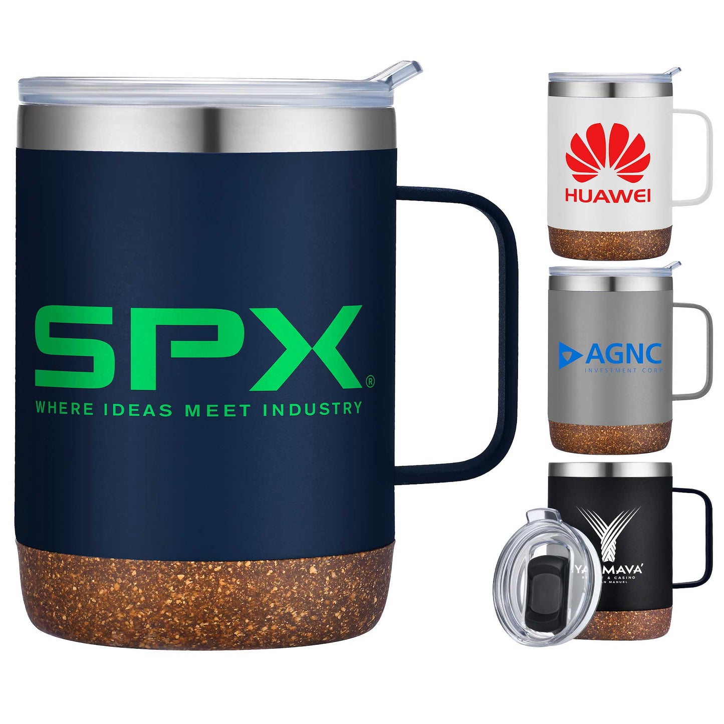 12oz. Vacuum Insulated SS Mug with Cork Bottom