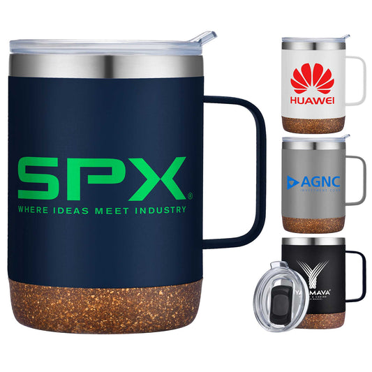12oz. Vacuum Insulated SS Mug with Cork Bottom