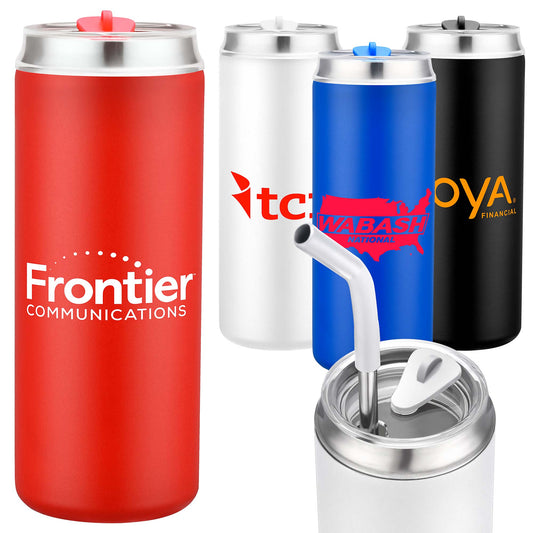 20oz Stainless Steel Tumbler with Dual-Use Lid and Straw