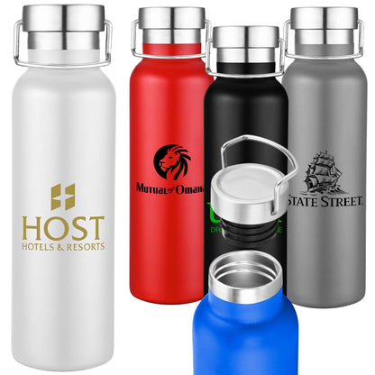 20oz Double-Wall Stainless Steel Water Bottle with Loop Handle