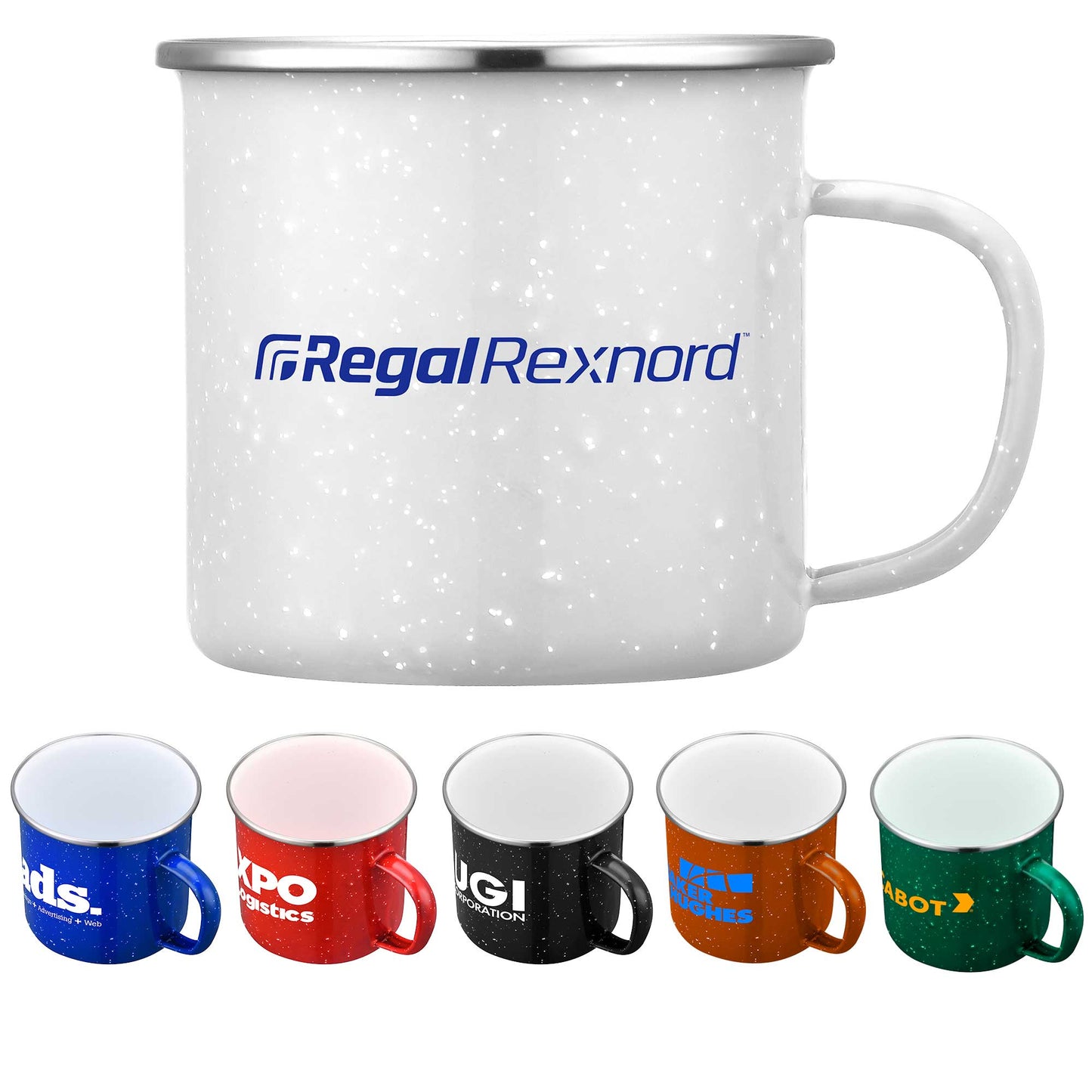 16oz Speckled Enamel Mug with Stainless Steel Rim