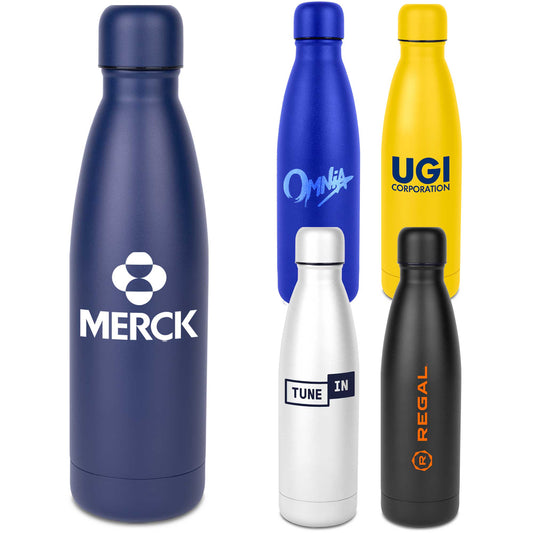 Powder Coated Hydro-Soul Water Bottle With Copper Lining - 17 oz