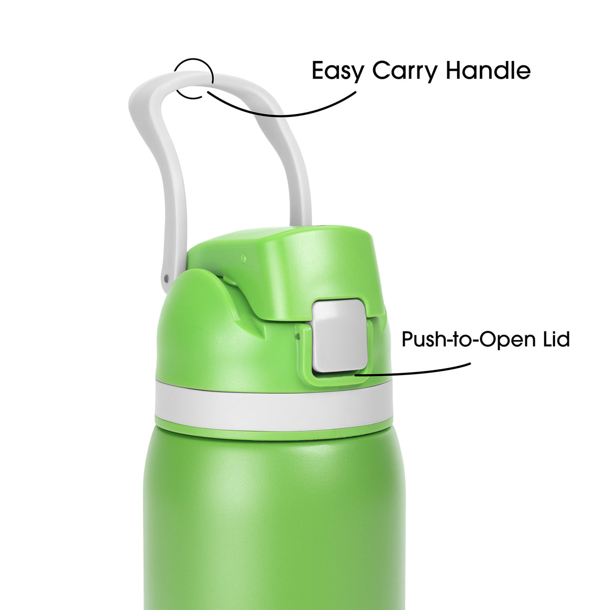 Two-Toned 27oz. Stainless Steel Pop Straw Bottle – High Caliber Line