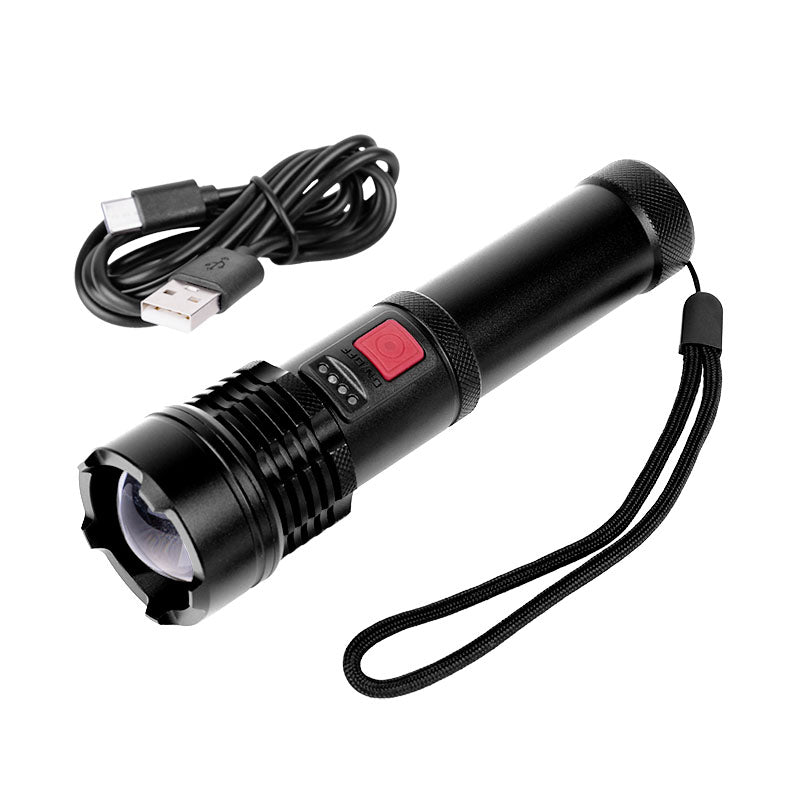 800LM Metal Flashlight with 1500mAh Rechargeable Battery