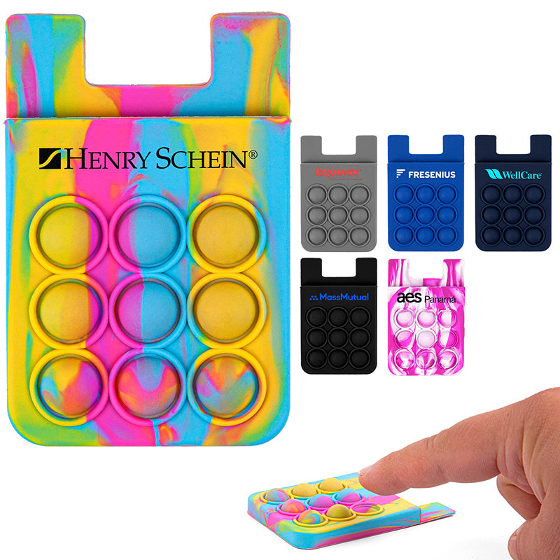 Popper Stress Reliever Silicone Phone Wallet
