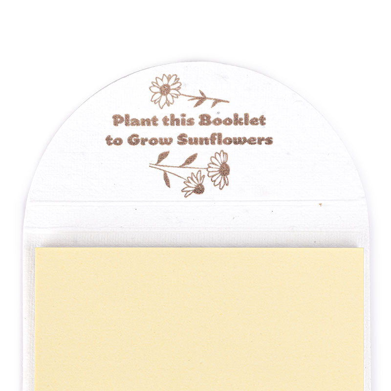 Biodegradable Notes Biodegradable Flower Seeded Sticky Note Pad – High Caliber Line