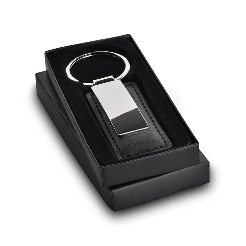 The Hanford Key Chain - Black Leather A7206-06