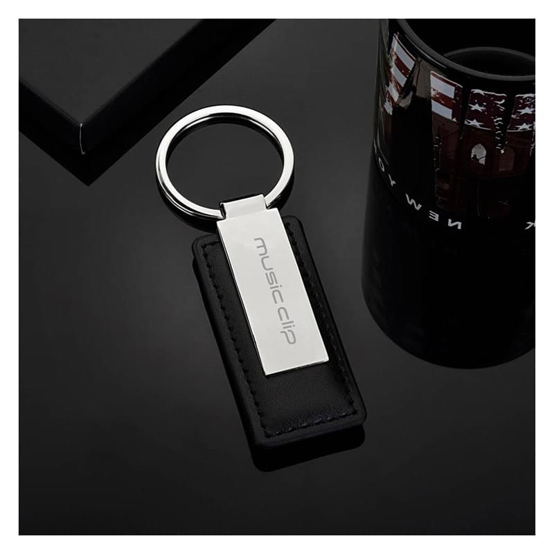 The Hanford Key Chain - Black Leather A7206-06