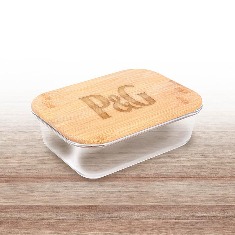 20oz Glass Food Container With Organic Bamboo Lid – High Caliber Line