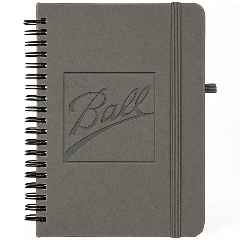 5x7 Premium UltraHyde Leather Notebook with Pen Holder - Gray JT129-07