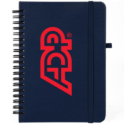 5x7 Premium UltraHyde Leather Notebook with Pen Holder - Navy Blue JT129-10