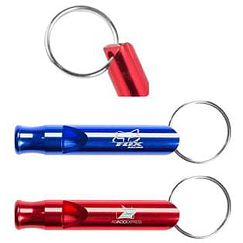 Aluminum Metal Whistle Key Chain