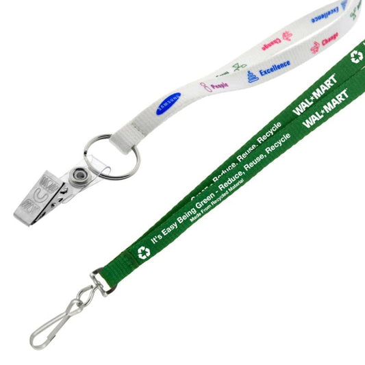 3/8" Recycled Screen Printed Lanyard