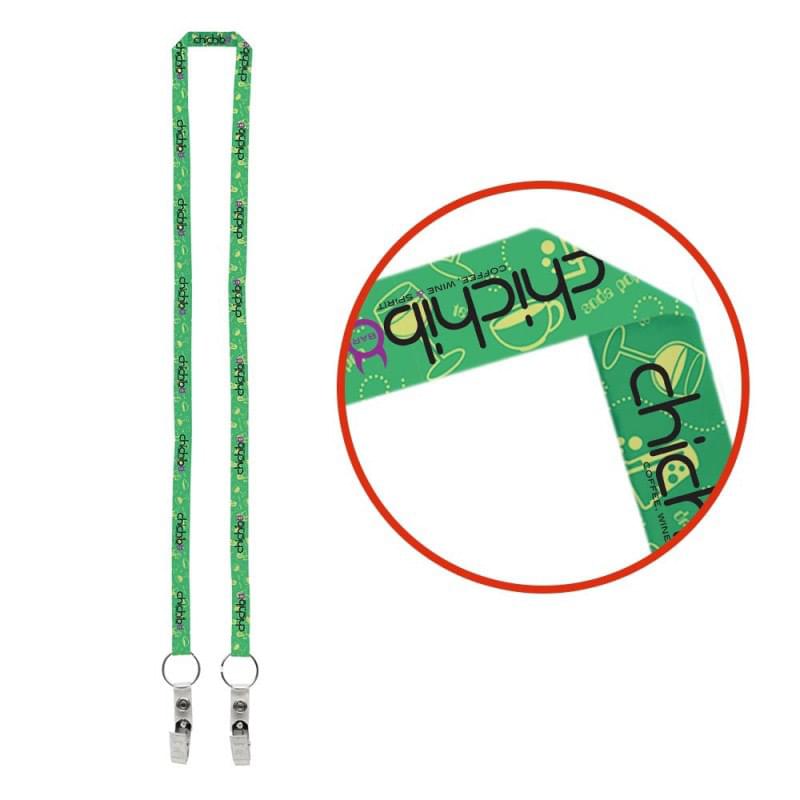 1/2" Dual LA-214 Attachment Sublimation Lanyard