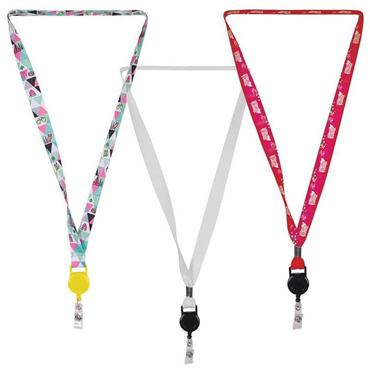 3/4" LA-460 Attachment Sublimation Lanyard w/ Retractable Badge Holder